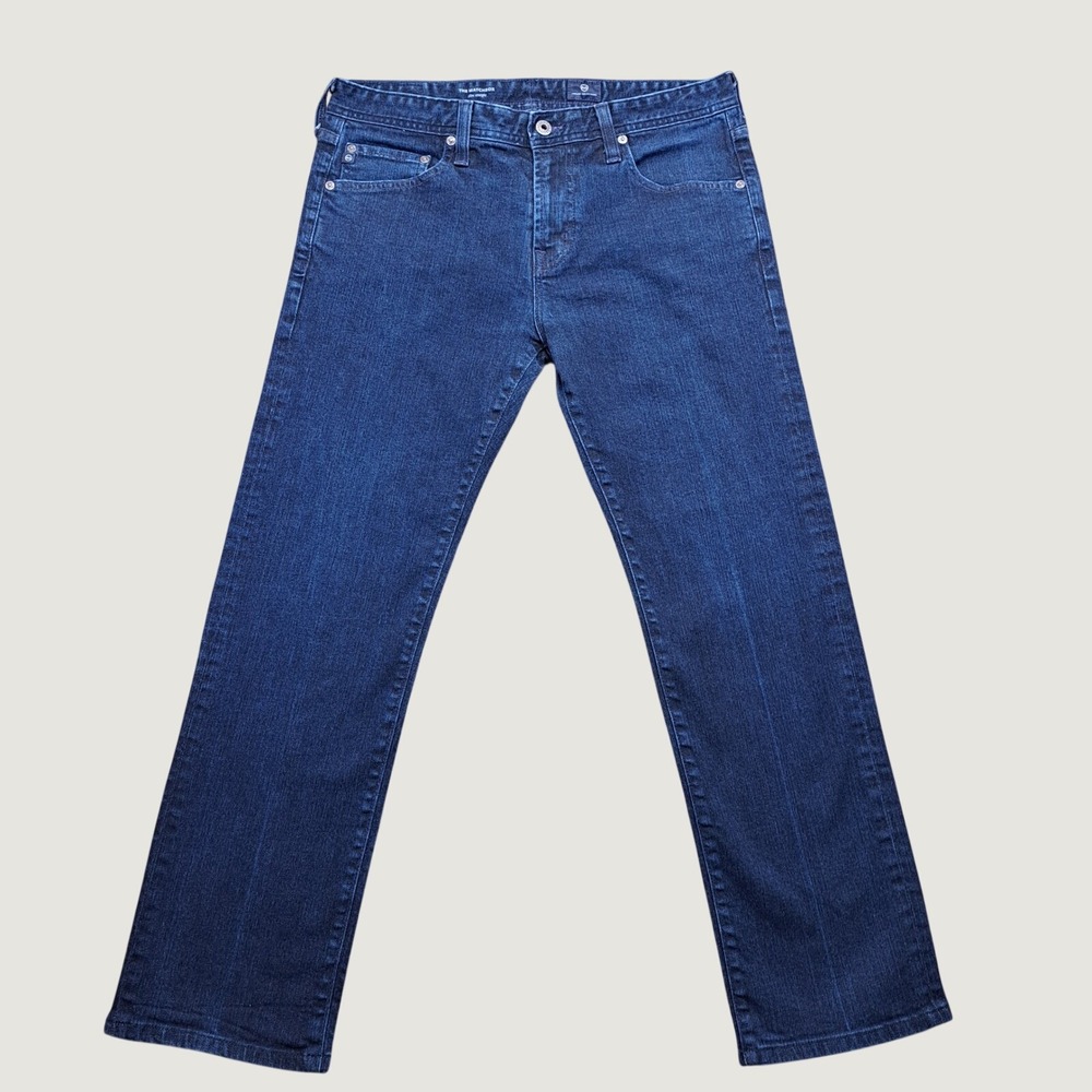 AG Adriano Goldschmied Matchbox Jeans Mens 33x34 Dark Indigo Slim Straight